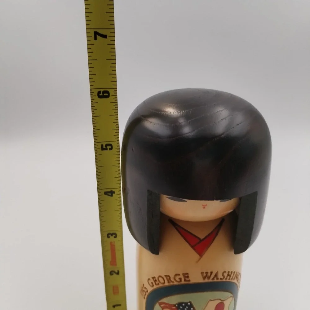 USS‎ George Washington CVN-73 Kokeshi Doll Wood Spirit of Freedom Japan Navy 6
